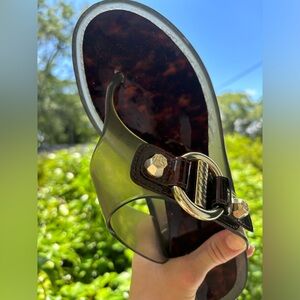 Stuart Weitzman Tortoiseshell Jelly Sandals